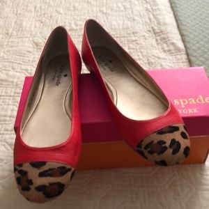 Kate Spade leopard/ orange flats